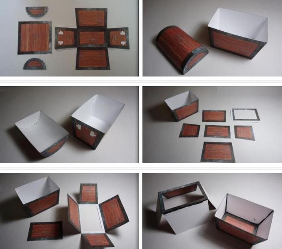 The Old Treasure Chest Paper Model In 1/6 Scale